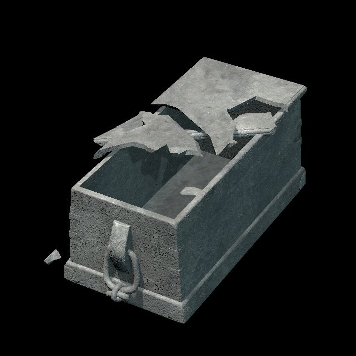 Chest broken lid - stone v1