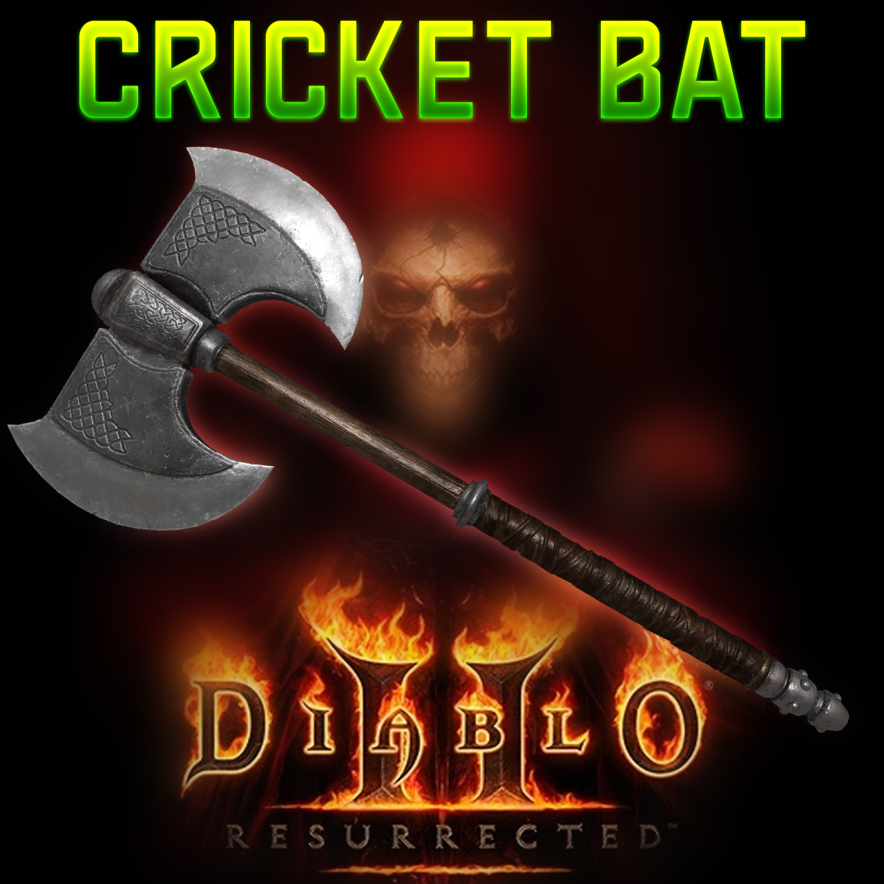 [Cricket Bat] Diablo 2 Battle Axe
