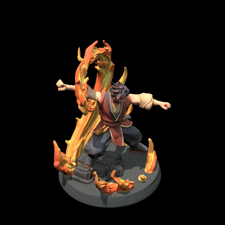fiery monk