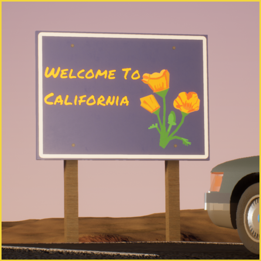 California Welcome Sign