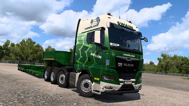 R Swain - MAN TGX & SCS Low Loader