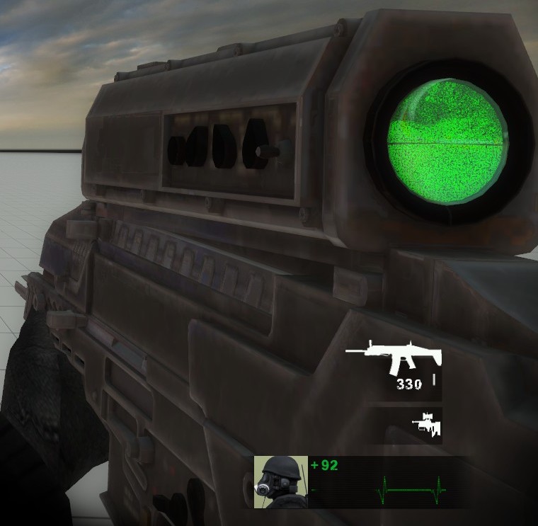 HL2 OICW on L4d1 Anims (scar)