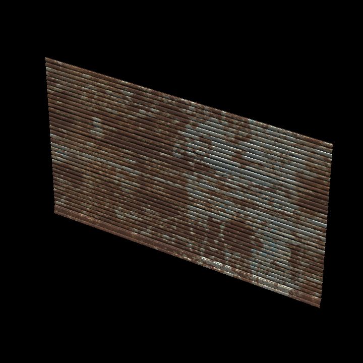 Corrugated wall 3x1 rusty #5