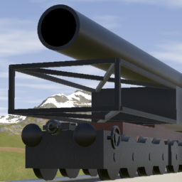 BL 18-inch Railway Howitzer "Boche Buster" Railway Cannon - Black
