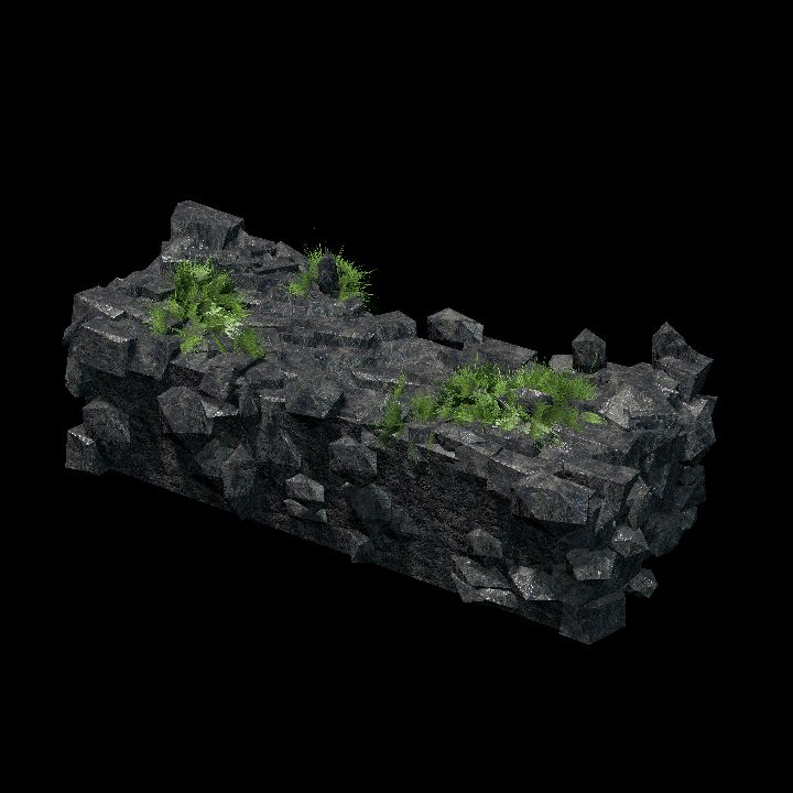 Jungle Ruins - wall chunk 2