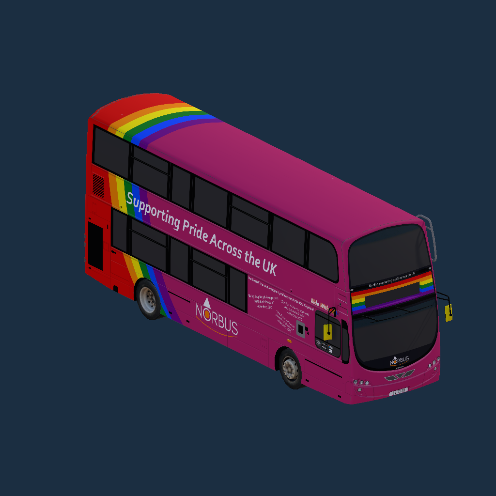 Wright Eclipse Gemini 2 B9TL 1B NorBus Pride Branded