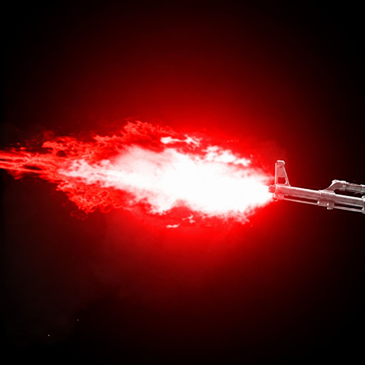 Red muzzle flash