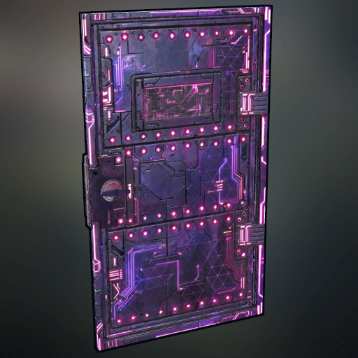 Purple Neon Armored Door