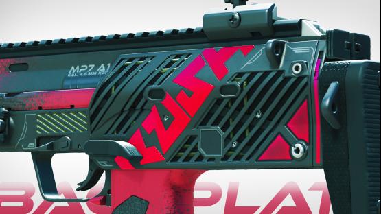 MP7 | RUSH Backplate black neon red