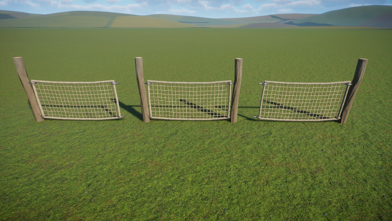 Medium High Net Fence Set