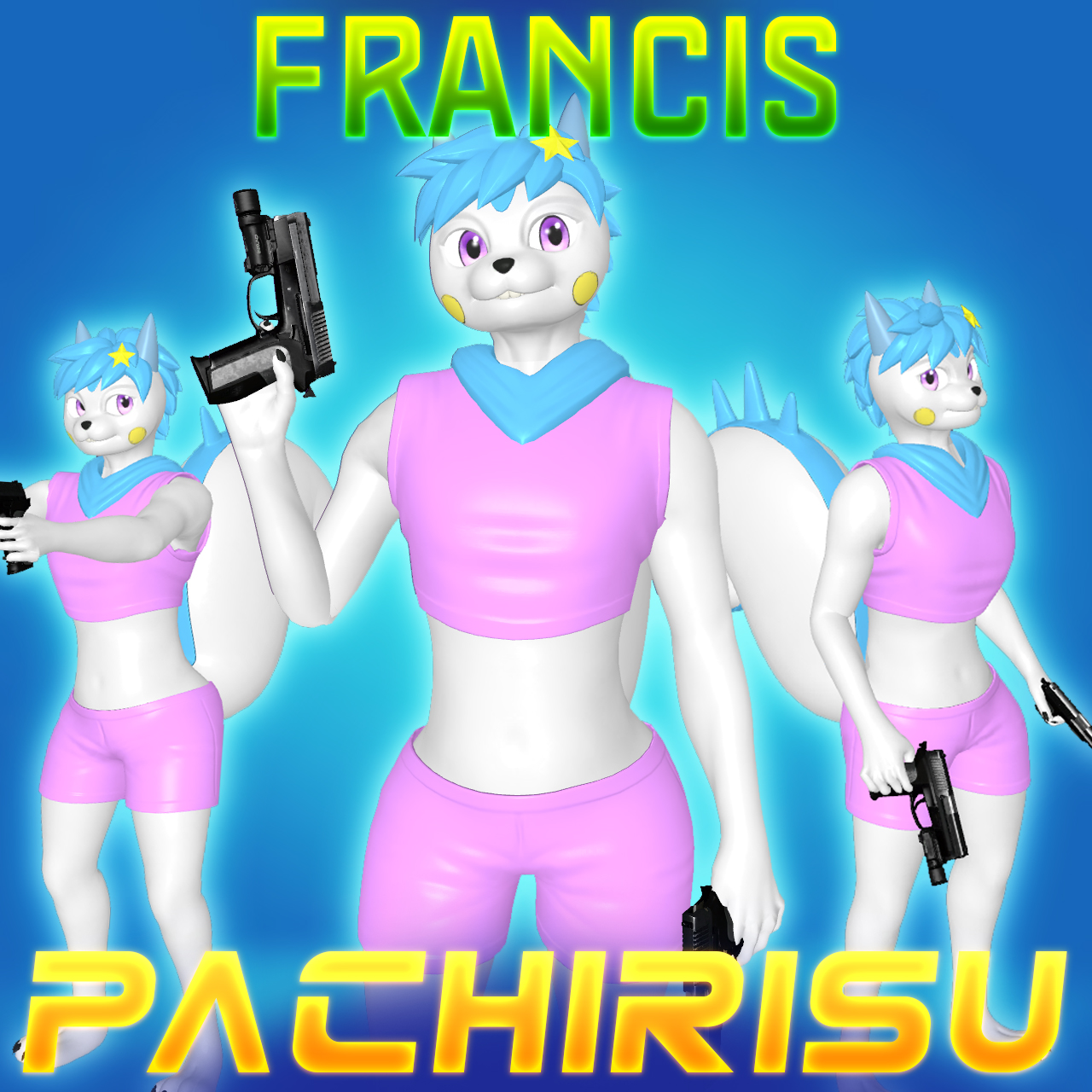[COMM] Anthro Pachirisu - Francis
