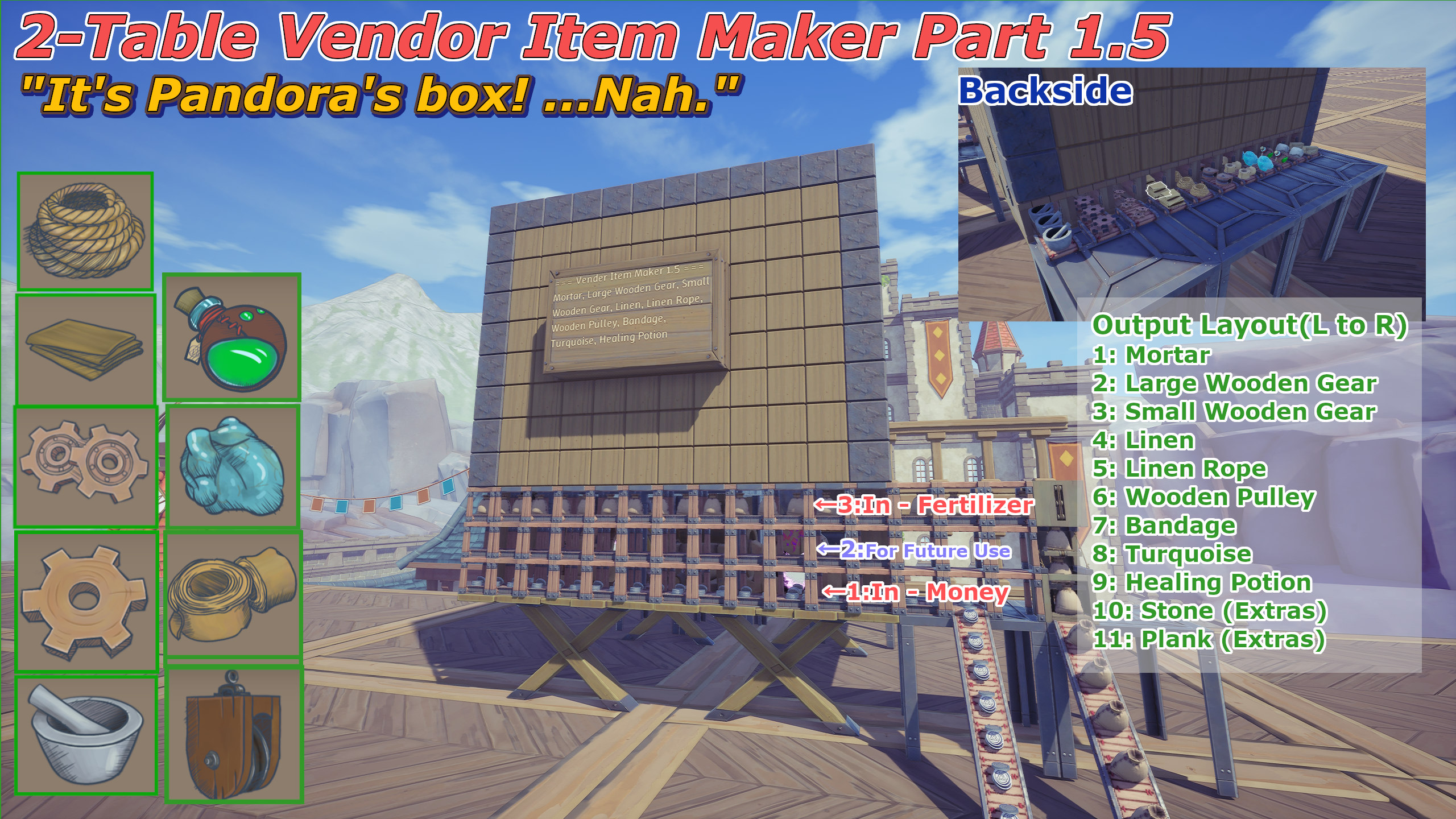 2-Table Vendor Item Maker Part1.5