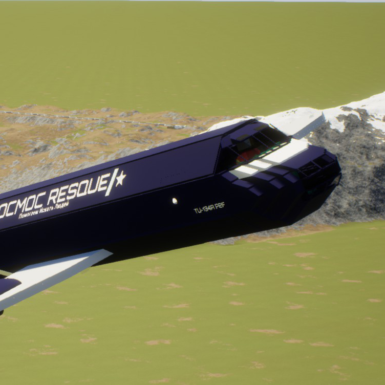 Softbody AIR LINER Tu-134A P2F Kosmos Resque