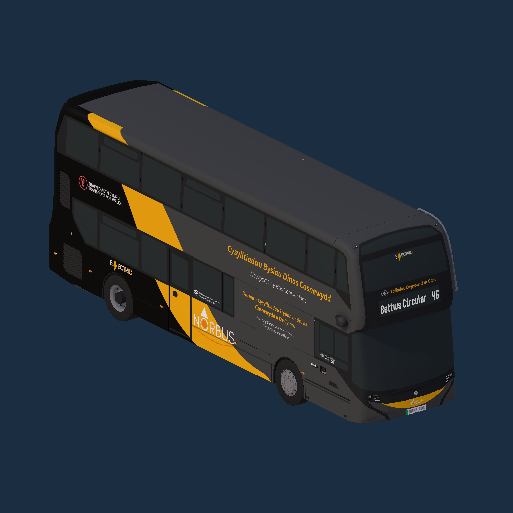 ADL Enviro400 EV NorBus Casnewydd City Electric