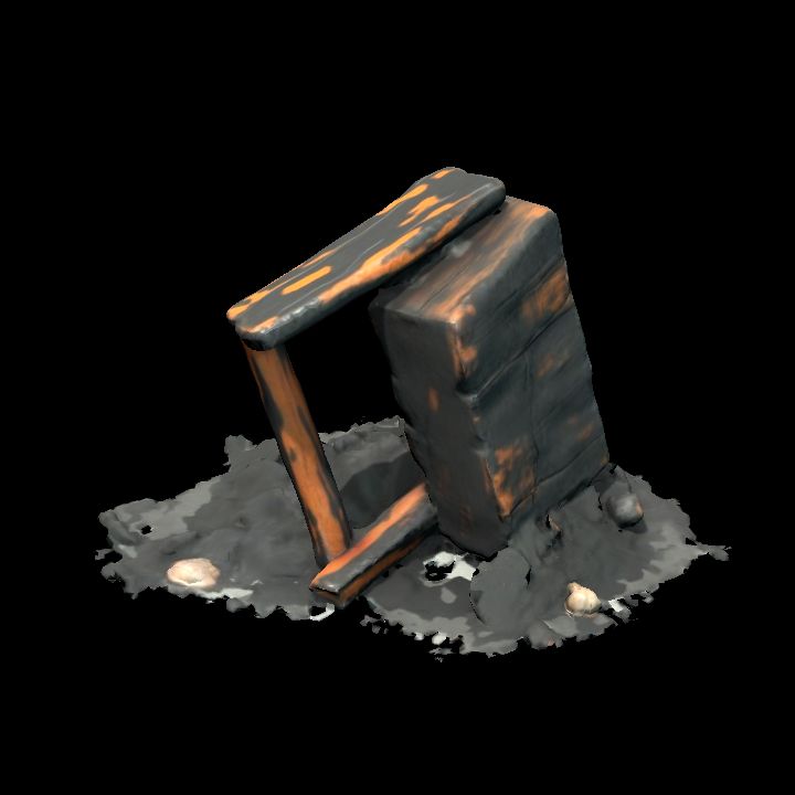 Burnt furniture - chair 3