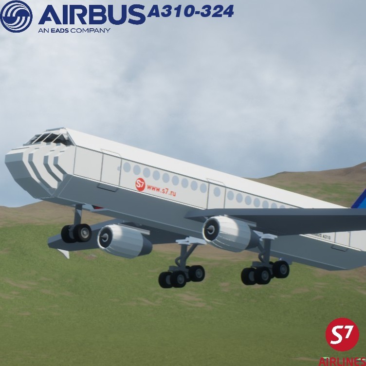 Softbody AIR LINER Airbus A310-324 S7 Airlines