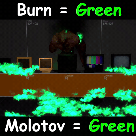 [FX][Fire] Green Burn + Green Molotov (Small)
