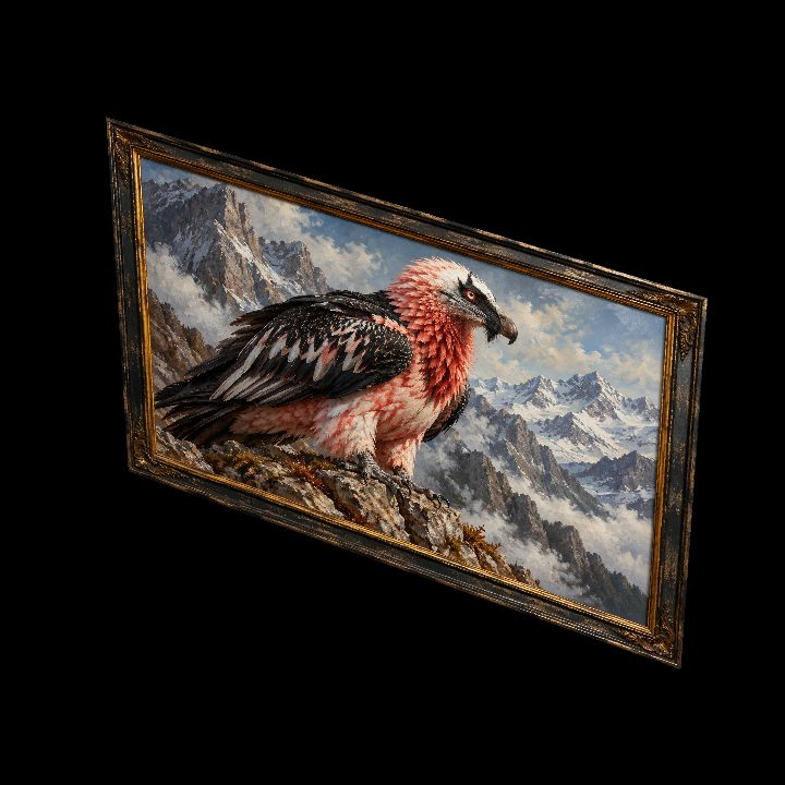 Painting, Bird: Bearded Vulture {2D} preview