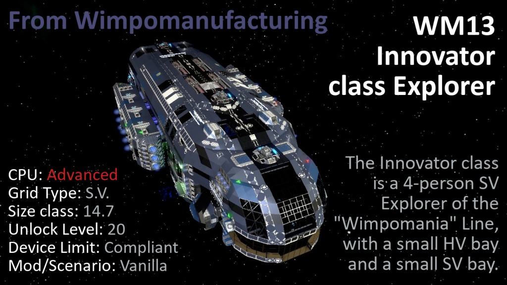WM13 Innovator class Explorer*