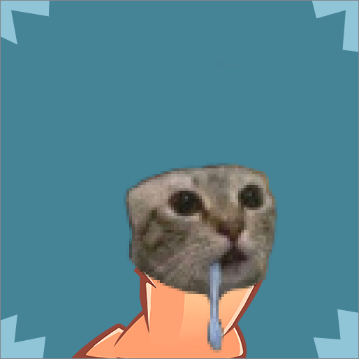 a drooling cat