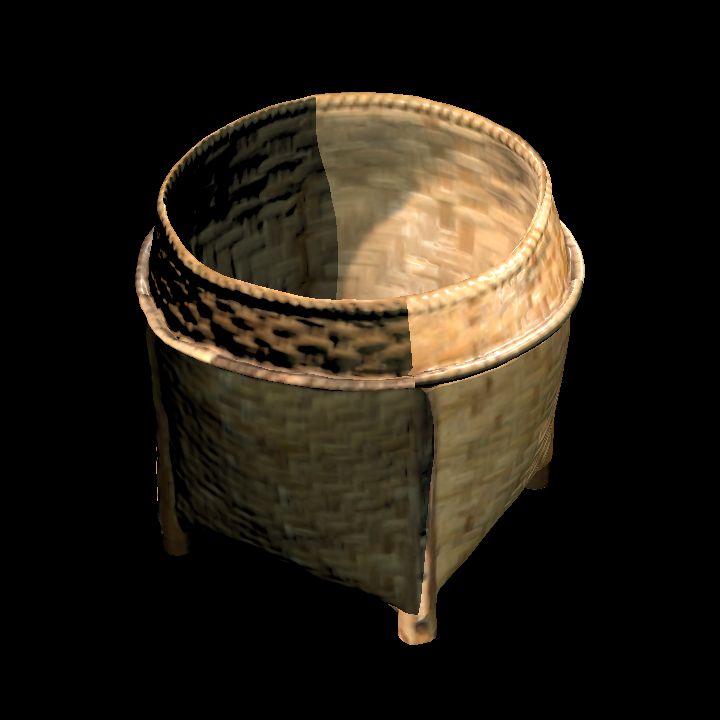 Wicker basket - open
