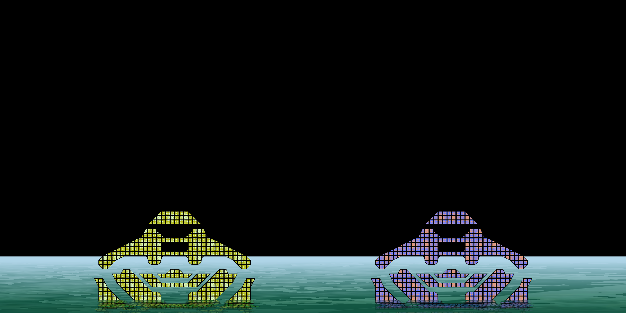 [Fort Scheme] Block Forts 12 Alien Green & Purple