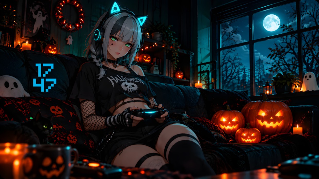 Halloween Anime Gamer