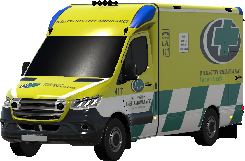 NZ Wellington Free Ambulance 411