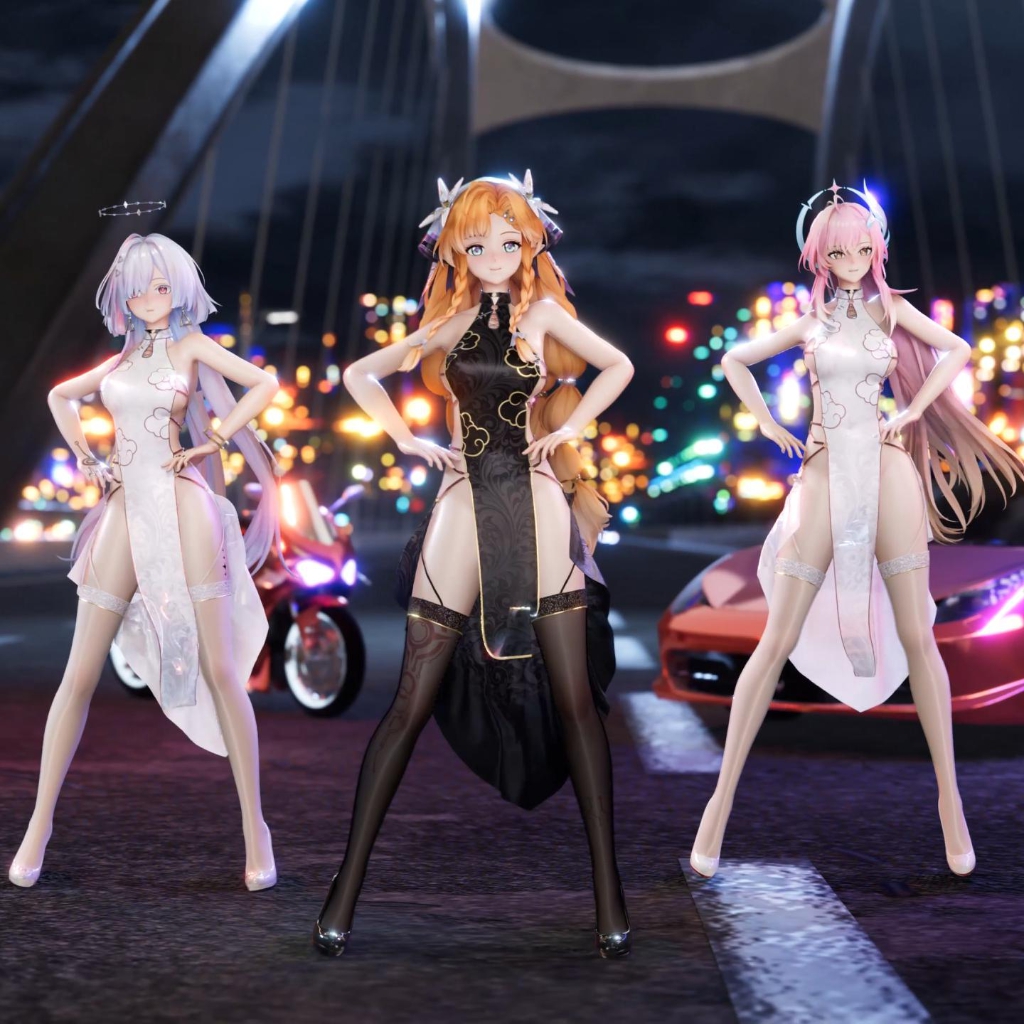 Blender178【爱弥斯🩷Aemeath&莫宁🤍Mornye&西格莉卡💛Sigrika】- Vibrato