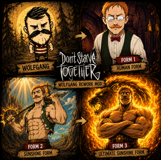 Wolfgang The Escanor (Awakened) – Don't Starve Together Mod