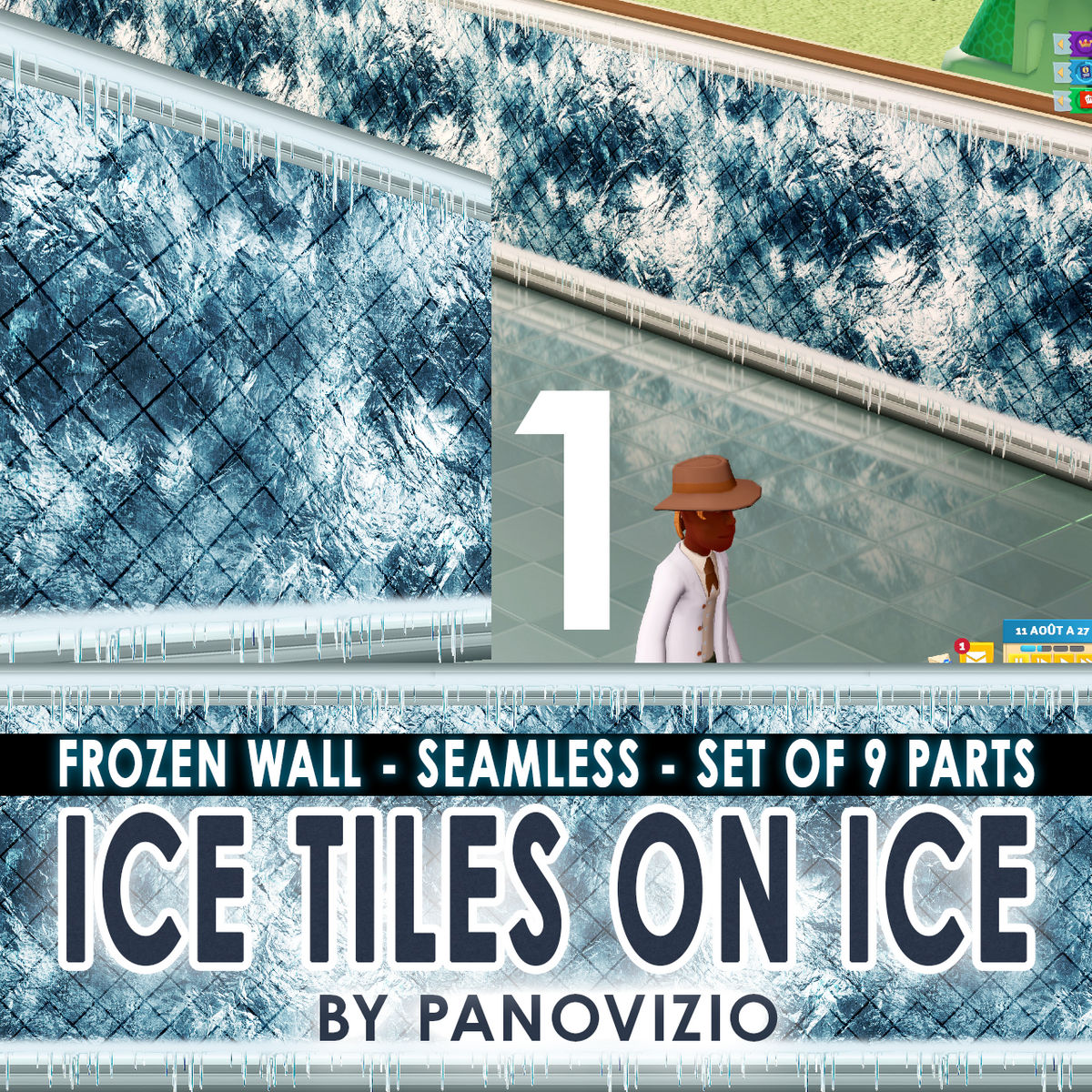 PANO ICE TILES ON ICE - ONLY WALL TEXTURE - NO PIPES SYSTEM