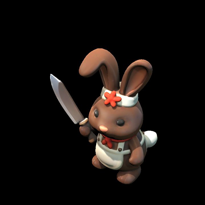 Hollow Chocolate Bunny butcher or chef