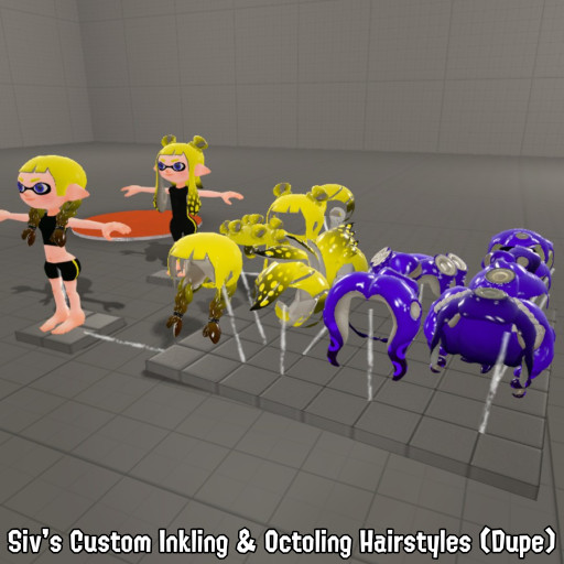 Siv's Custom Inkling & Octoling Hairstyles (Dupe)