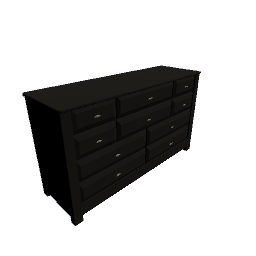 Black 10 Drawer Dresser