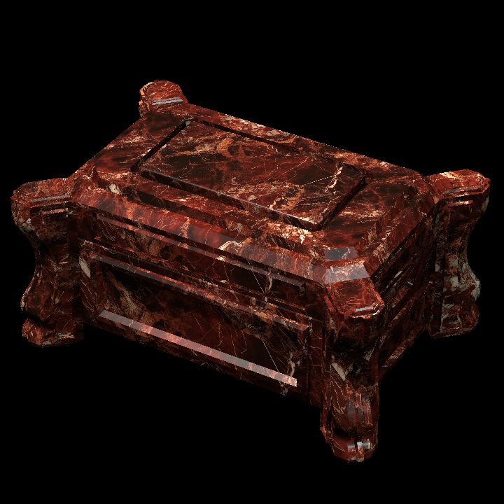 Chest, Crimson Marble