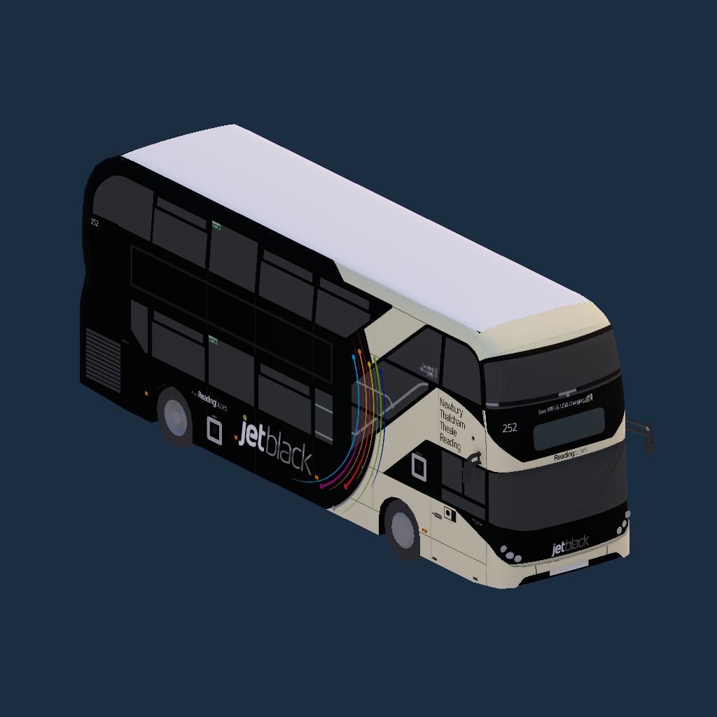 Reading Buses 252 YX74 ORG Jet Black 1 Livery