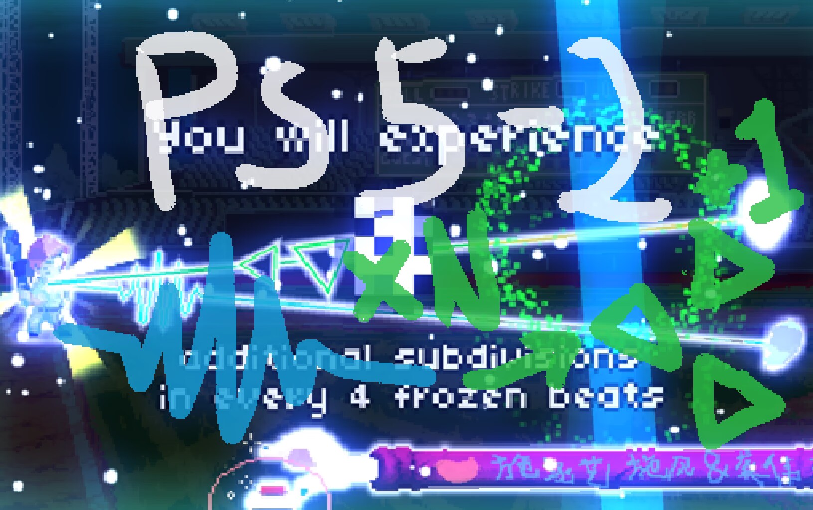 Rhythm Doctor OST - 5-2 Lo-fi Beats For Patients To Chill To but after a certain number of frozen beats, sub-beats are gener...