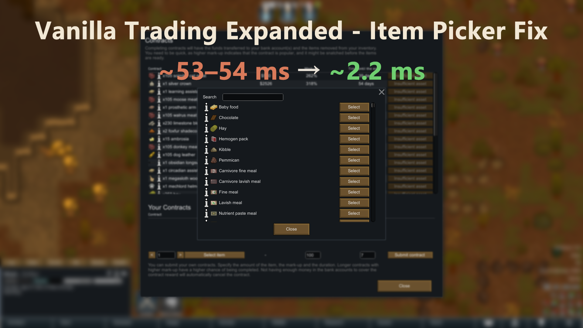 Vanilla Trading Expanded - Item Picker Fix