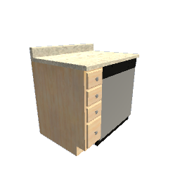100cm Wide Standing Cabinet With Dishwasher