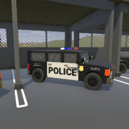 police suv caged