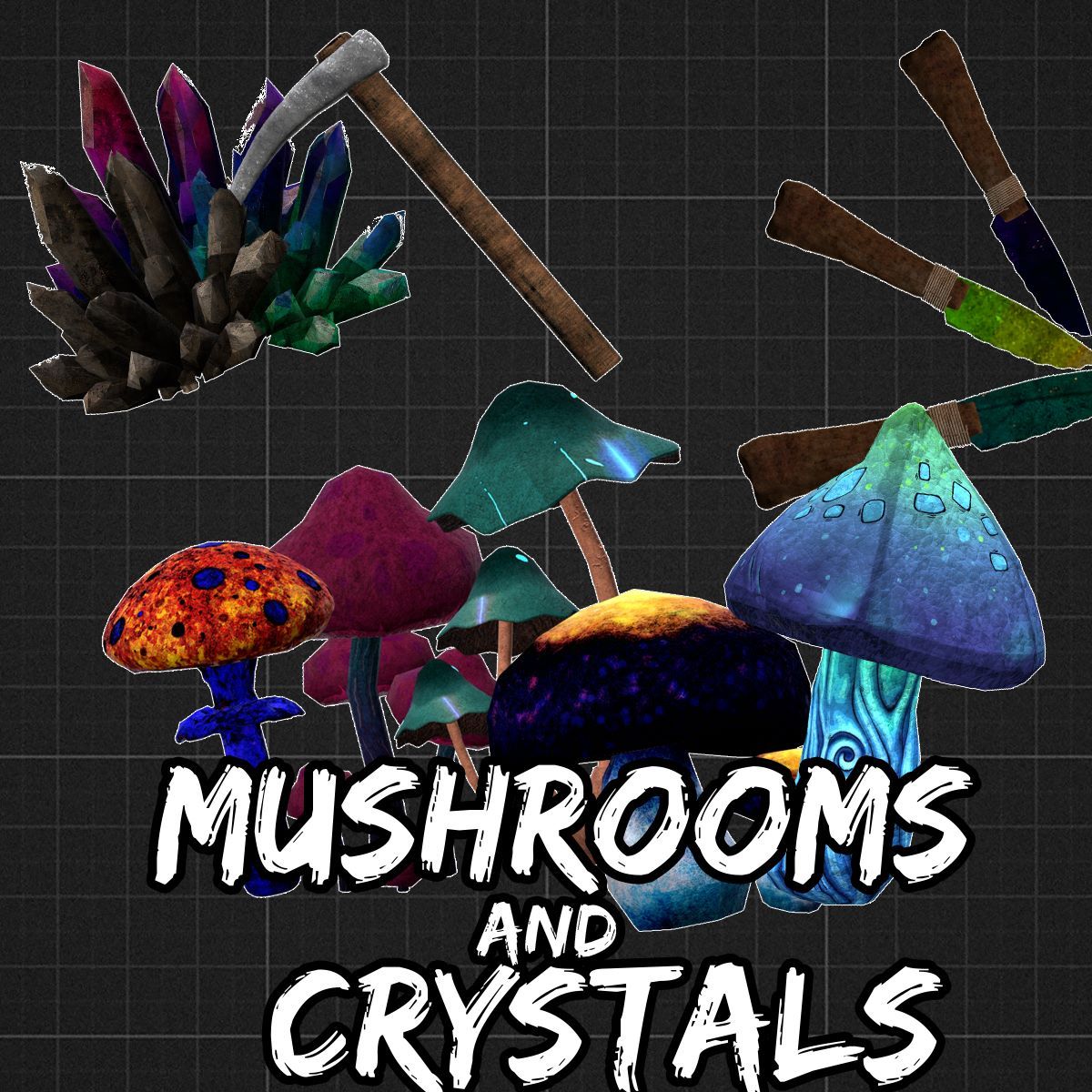 FridForsMods Mushrooms and crystals