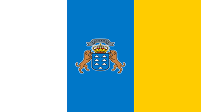 The flag of the Canary Islands