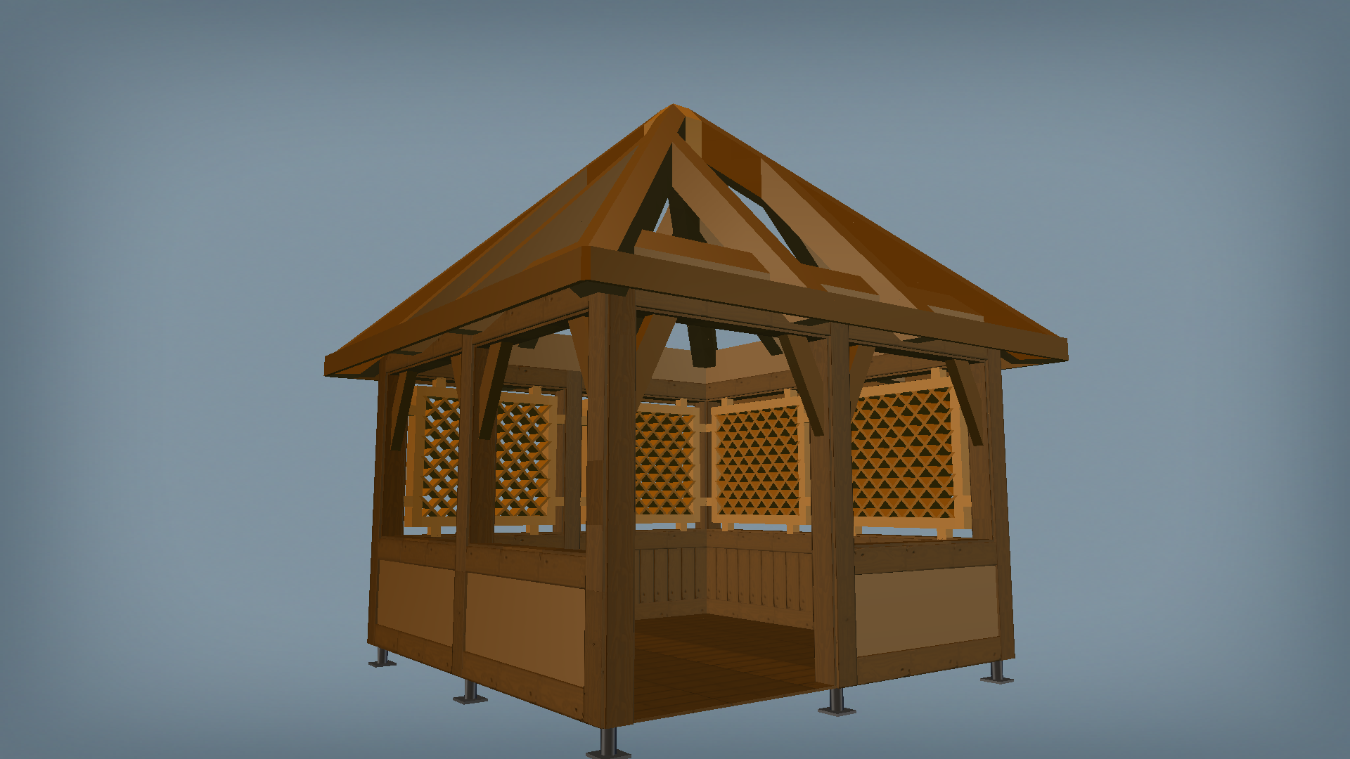Small Gazebo without a Roof