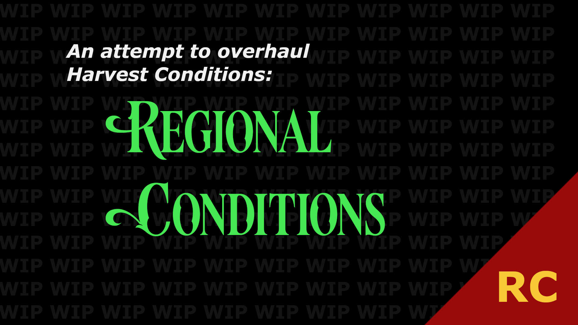 Regional Conditions