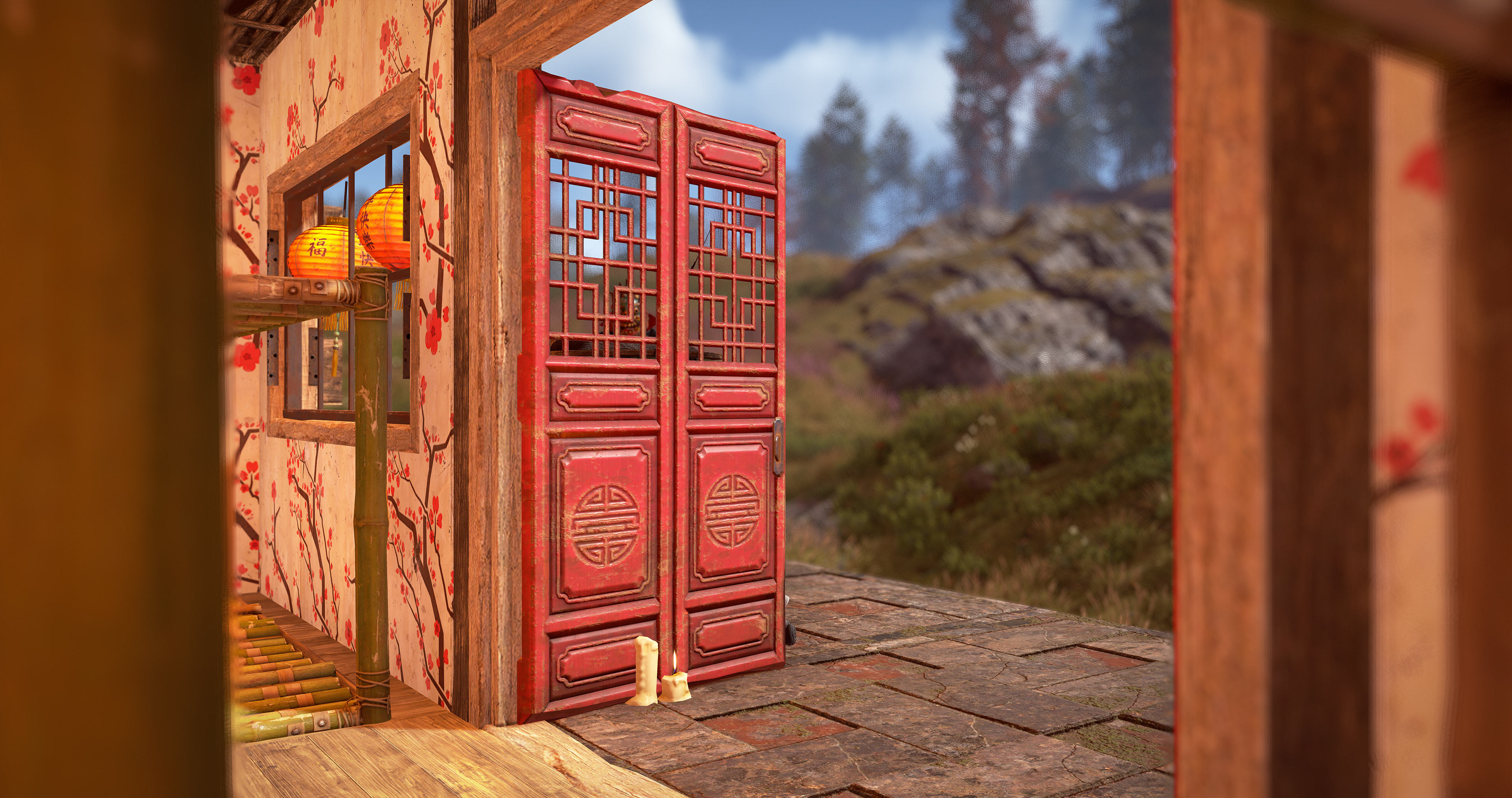 Chinese Panel Wooden Doors thumbnail 7