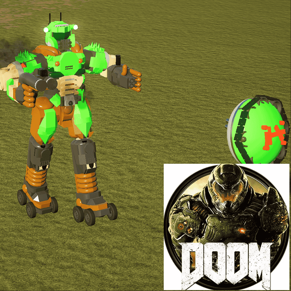 Doom slayer launches shield