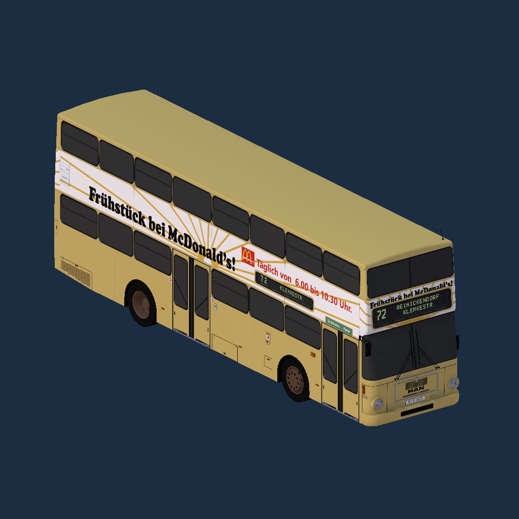 MAN SD85 - BVG - Fruehstueck bei McDonalds.