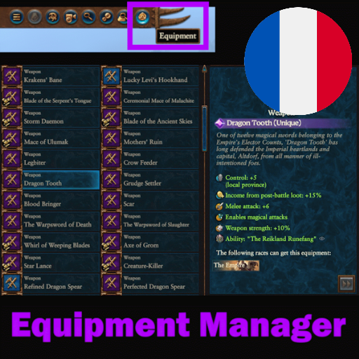 Français - Equipment Manager par Slavyk