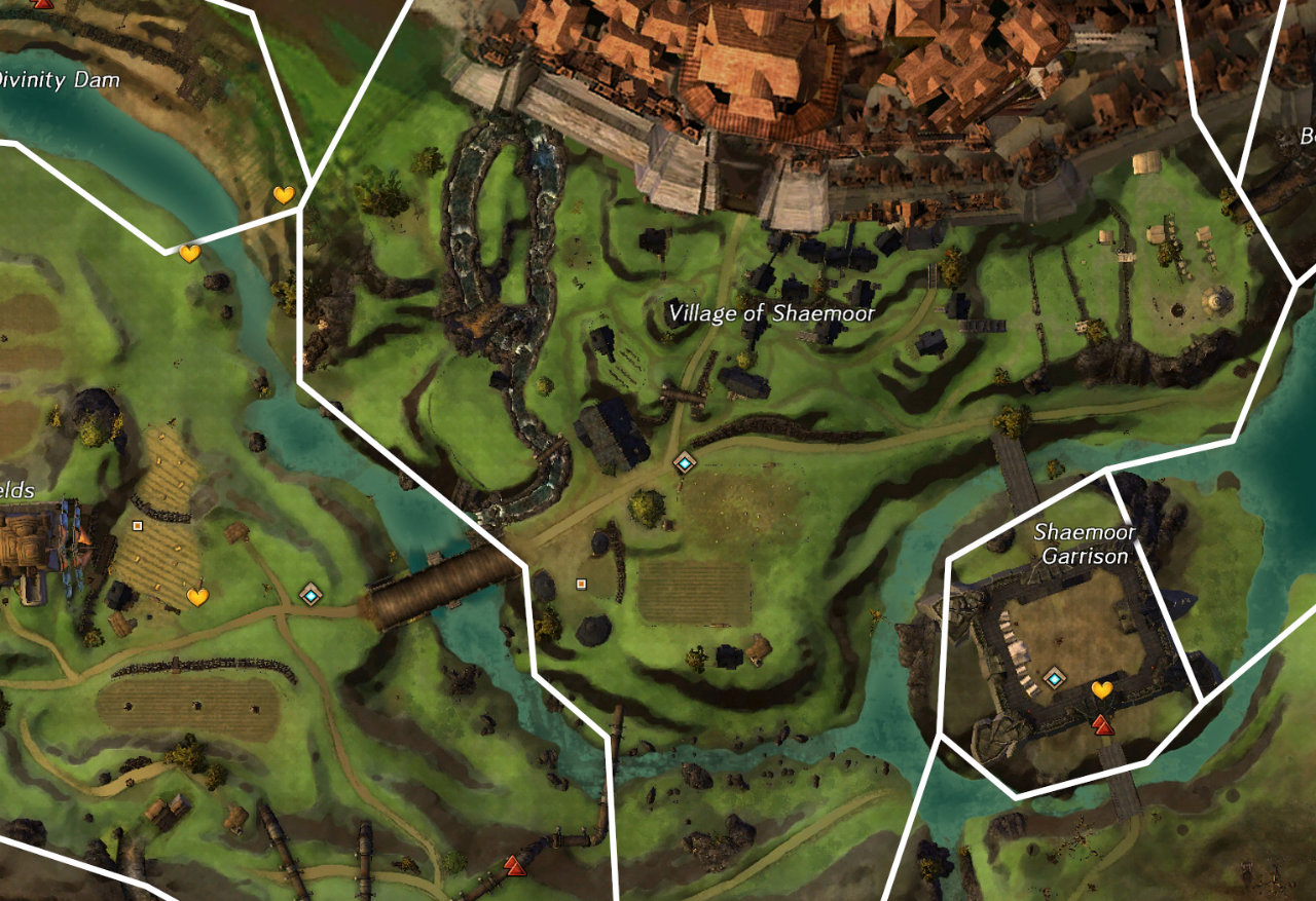 GW2 Queensdale - Village of Shaemoor
