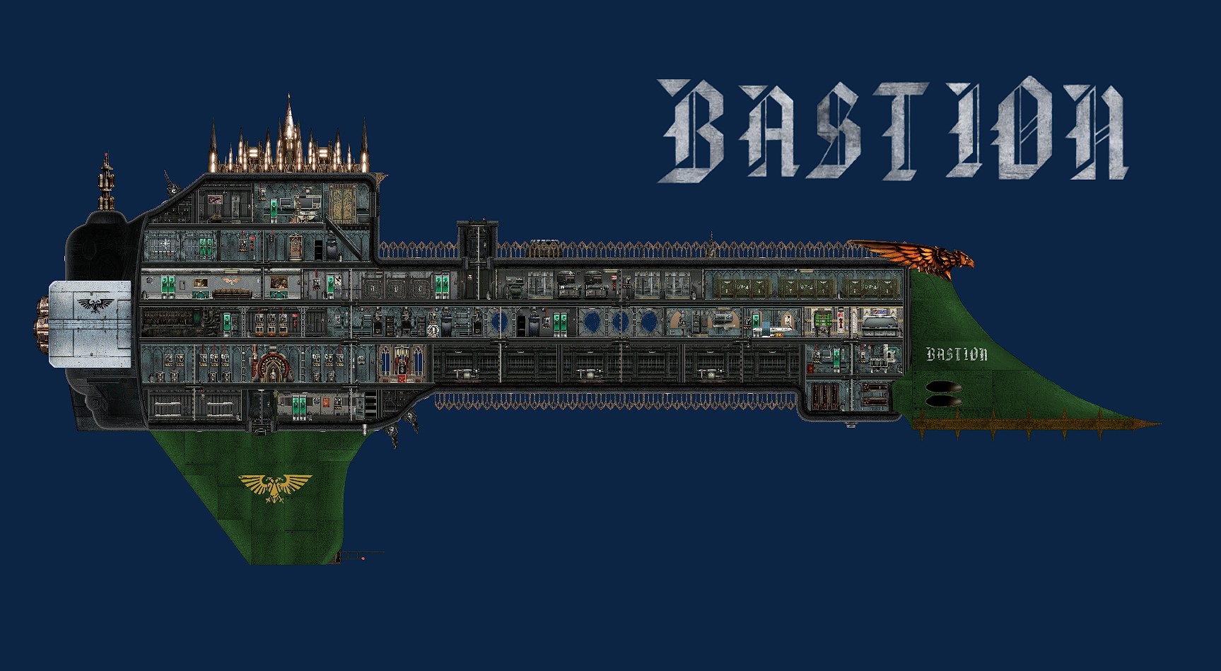 40K Bastion Class Destroyer – Barotrauma Mod